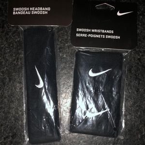 Nike sweatbands and headband